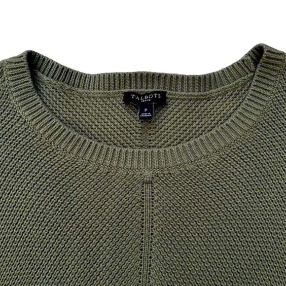 Talbots Green Top Knit Crewneck Sweater Women's Size S - Picture 4 of 5